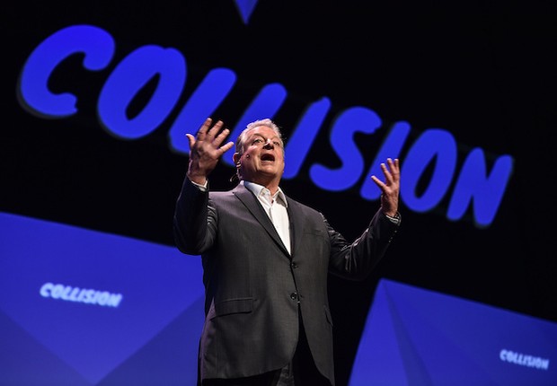 Ex-vice-presidente dos EUA Al Gore fala em evento da Collision (Foto: Divulgação/Collision)