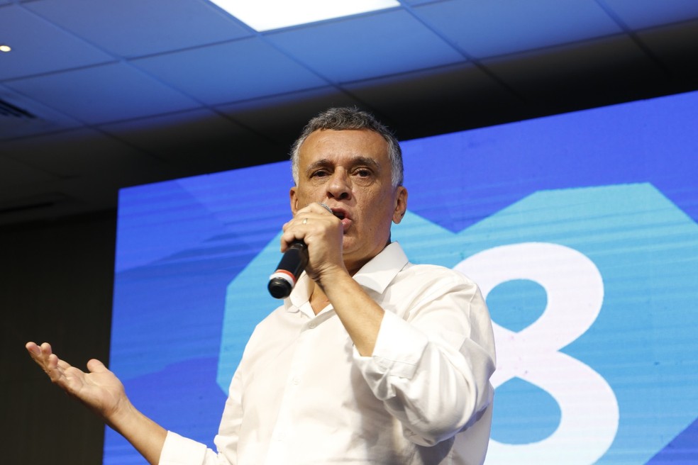 Audifax Barcelos durante convenção em 30 de julho, em Vitória — Foto: Thiago Coutinho/A Gazeta