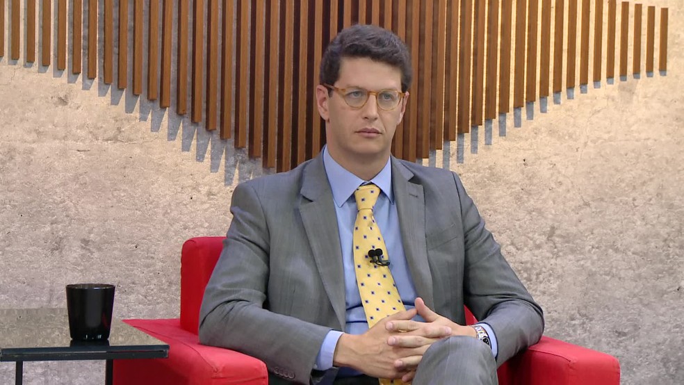 O ministro do Meio Ambiente, Ricardo Salles — Foto: GloboNews