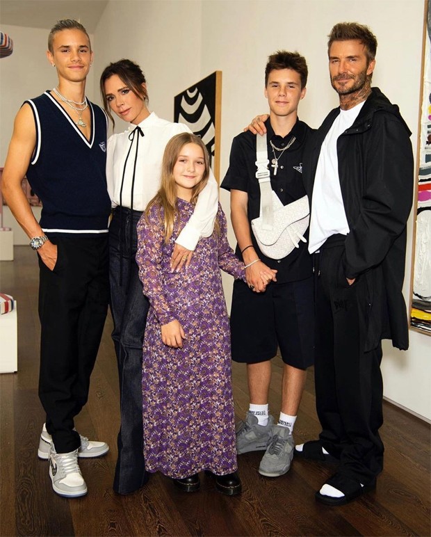 Cruz, Victoria, Harper, Romeo e David Beckham (Foto: Reprodução / Instagram)