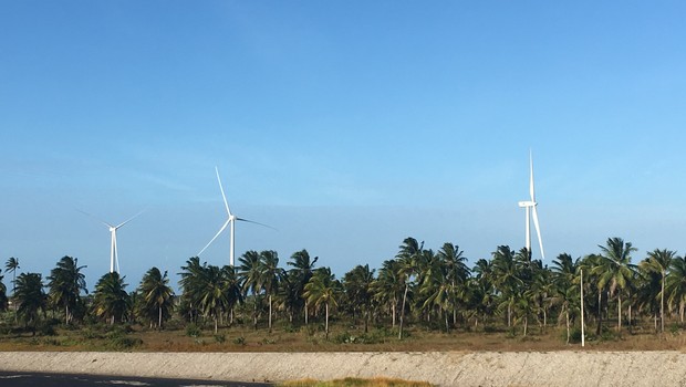 Parque éolico em Aracau, no Ceará, será capaz de gerar 33% da energia consumida em 15 fábricas (Foto: Divulgação)