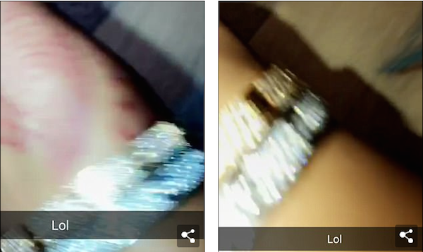 A mão da celebridade Blac Chyna com as joias dadas por Rob Kardashian (Foto: Snapchat)