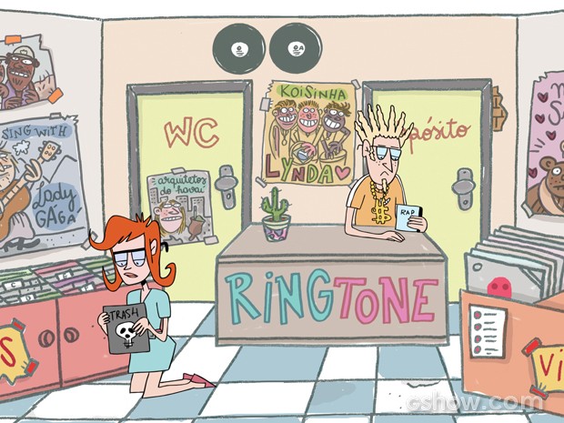 Imagens da Ring Tone, a loja de discos que é tema da websérie (Foto: A Última Loja de Discos / TV Globo)