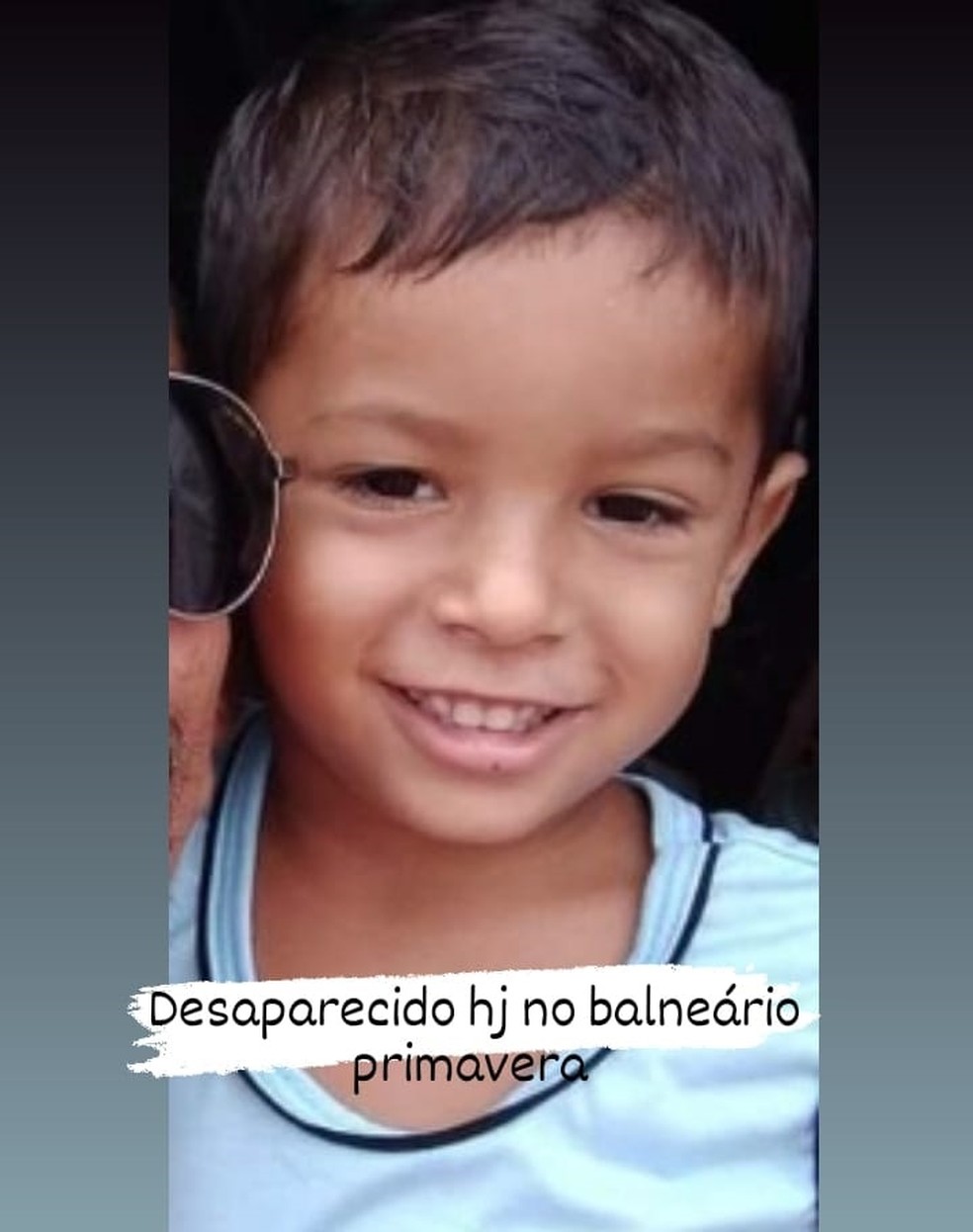 Anthony Gabriel Pereira de Abreu, de 4 anos, está desaparecido no balneário Primavera em Aripuanã — Foto: Facebook