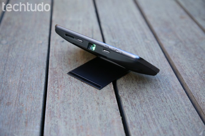 Moto Snap de projeção, promete imagens de até 70 polegadas (Foto: João Gabriel Balbi/TechTudo)