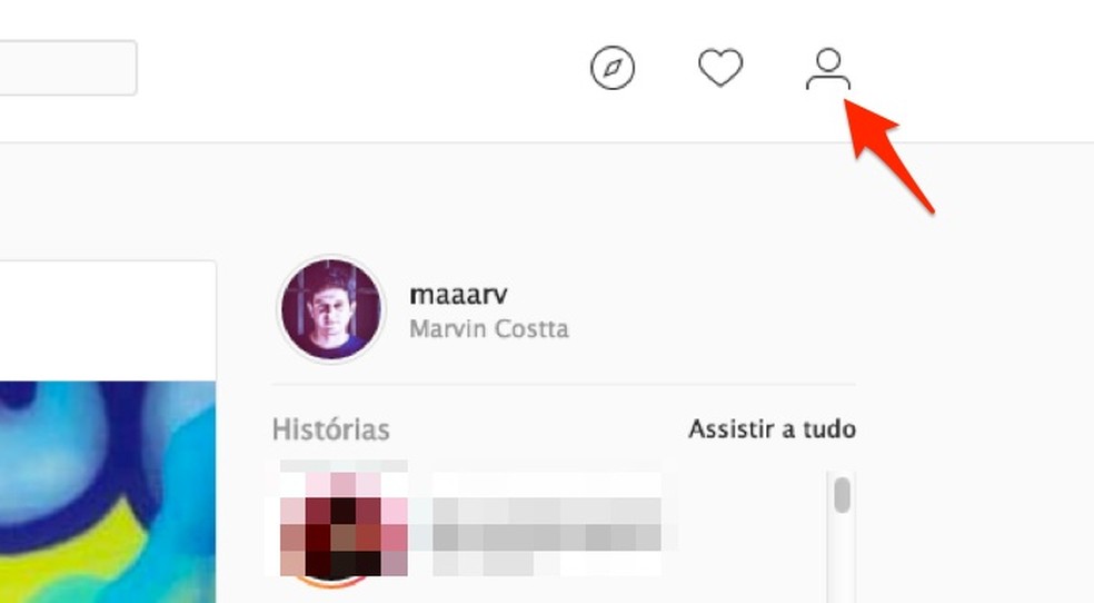 Entre no perfil de usuário no Instagram Web para saber informações sobre logins (Foto: Reprodução/Marvin Costa)