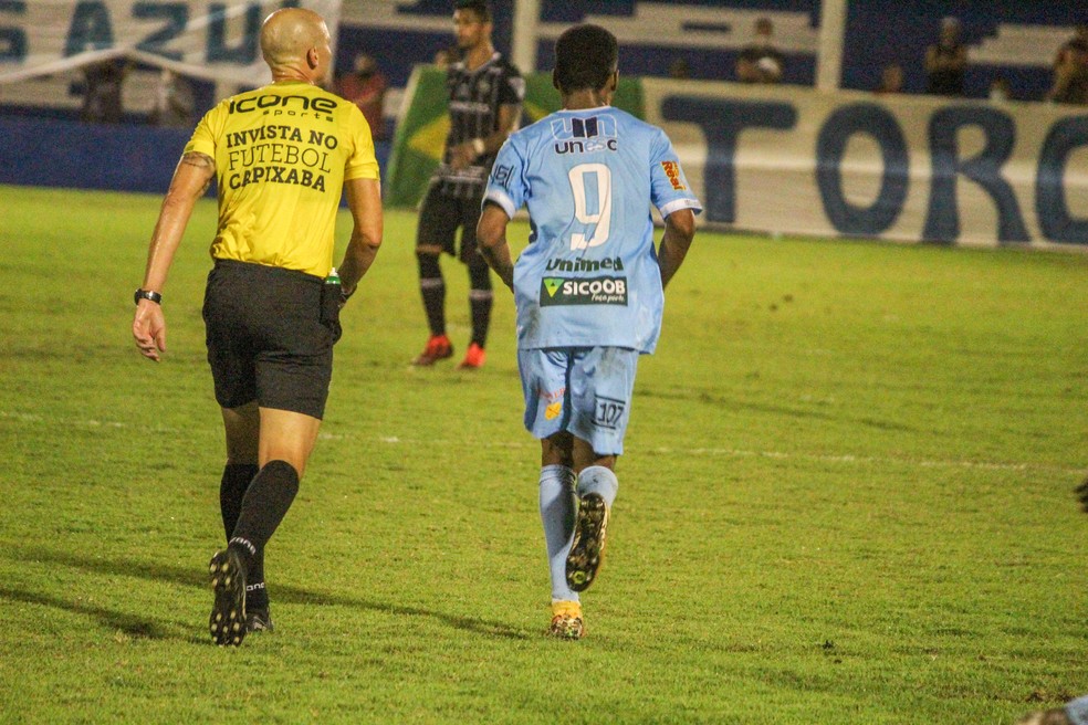 Wendy voltou a marcar no empate em 3 a 3 com o Rio Branco-ES pela segunda rodada da Copa ES — Foto: Vitor Recla
