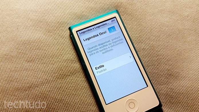 iPod permite adicionar recurso de legendas personalizadas (Foto: Barbara Mannara/TechTudo)