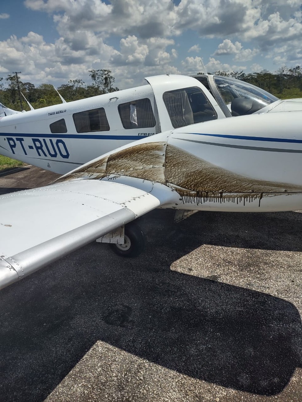 Óleo do motor vazou e avião sofreu pane durante voo para Cruzeiro do Sul — Foto: Eliane Sinhasique/Arquivo pessoal