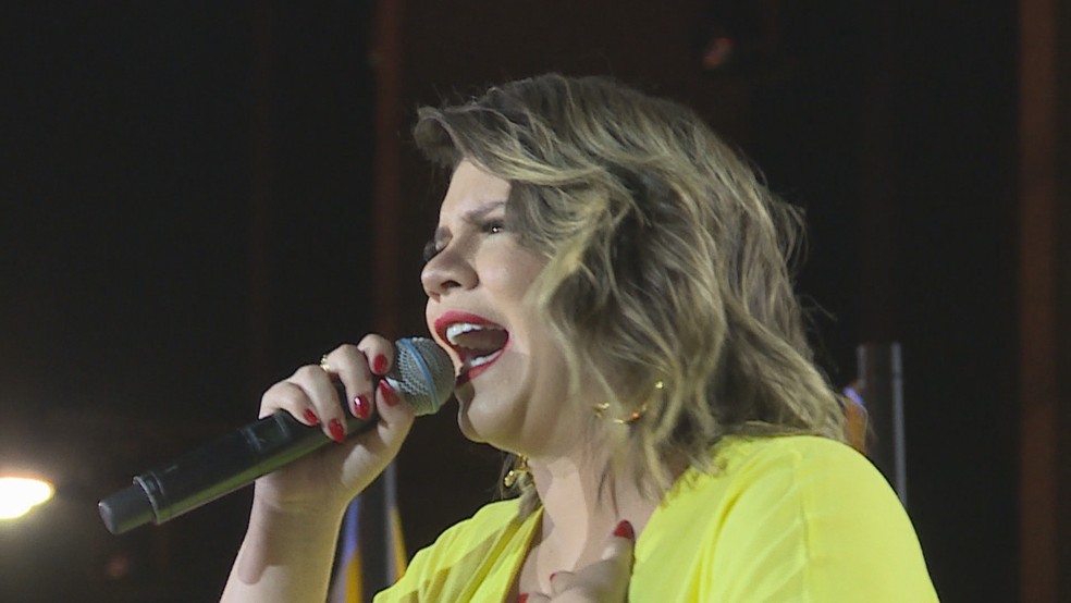 Marília Mendonça fez show em Belo Horizonte — Foto: Reprodução/TV Globo