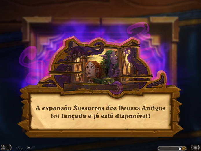 Sussurros dos Deuses Antigos já saiu em HearthStone (Foto: Reprodução/Felipe Vinha)