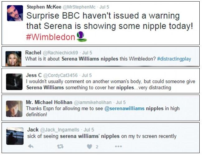 Os comentários sobre o farol aceso de Serena WIlliams (Foto: Reprodução/ Twitter)