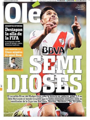 Mineirazo, semideuses e festival de gols estampam jornais argentinos