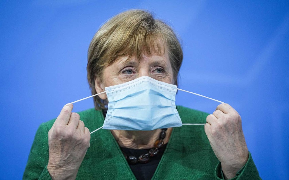 A chanceler alemã, Angela Merkel — Foto: Michael Kappeler / POOL / AFP Photo