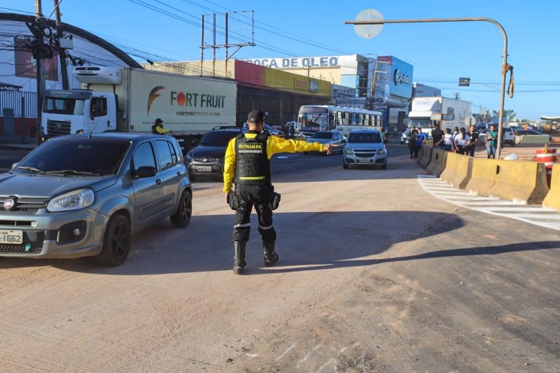 Semáforo do km 6 da BR-316 é remanejado para obras do BRT, em Ananindeua; saiba como fica o trânsito