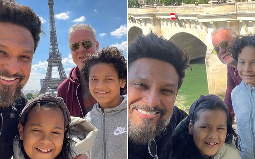 Luiz Fernando Guimarães abre álbum de viagem com a família para Paris