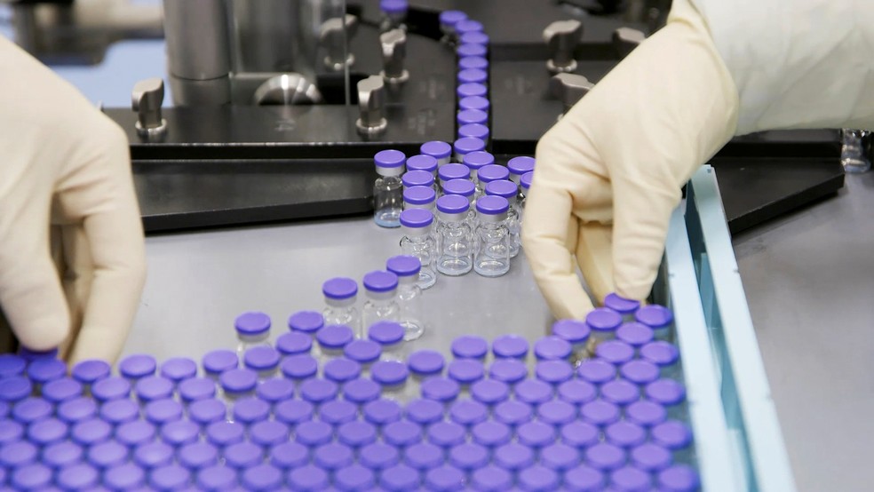 Pfizer anunciou nesta quarta (18) a conclusão dos testes de sua candidata a vacina contra a Covid-19 — Foto:  Pfizer/Handout via Reuters