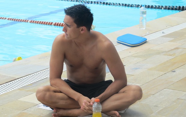 Americano Eugene Godsoe, da natação, no Rio  (Foto: Lydia Gismondi)