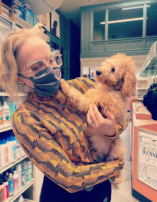 Angélica se encanta por cachorrinhos em pet shop em NY (Foto: Reprodução/Instagram)