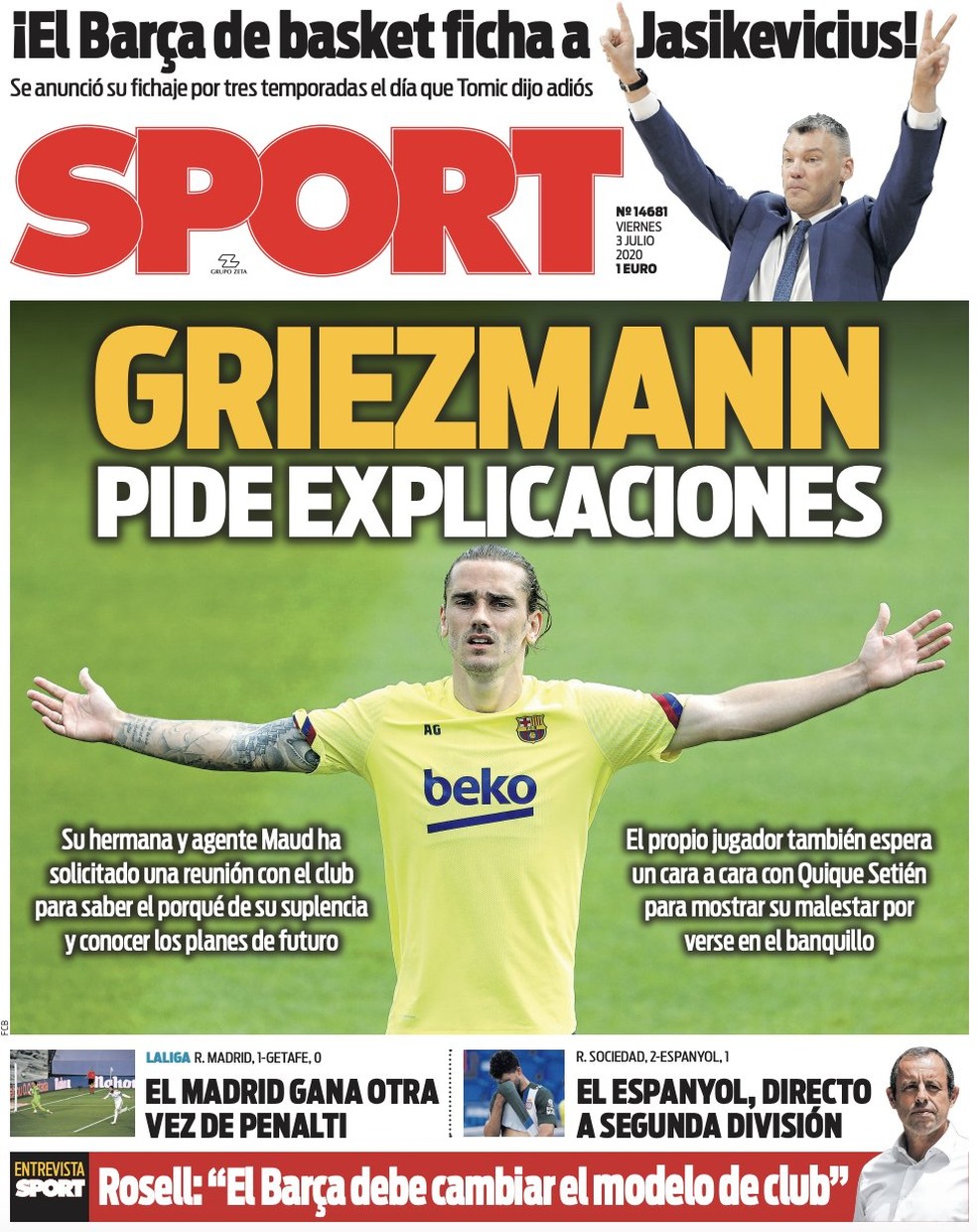 Griezmann Pede Explicacoes Jornal Destaca Insatisfacao De Atacante No Barcelona Futebol Espanhol Ge