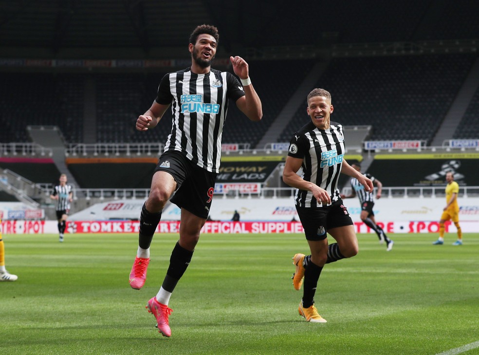 Joelinton, ex-Sport, é o único brasileiro no atual elenco do Newcastle — Foto: REUTERS/Scott Heppel