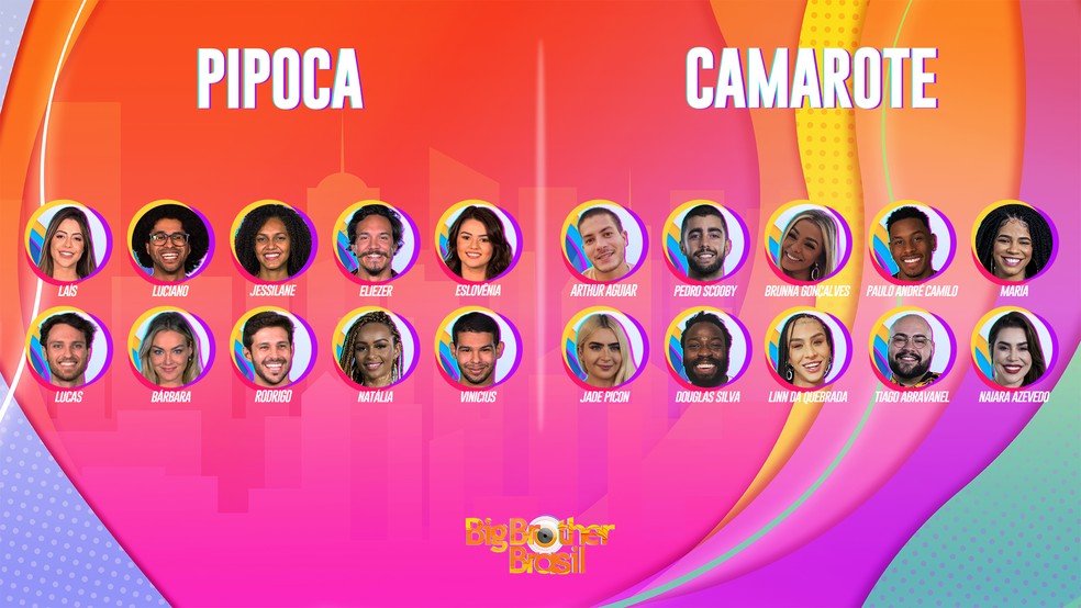 Lista completa do 'Big Brother Brasil' é divulgada na programação da TV Globo — Foto: Globo