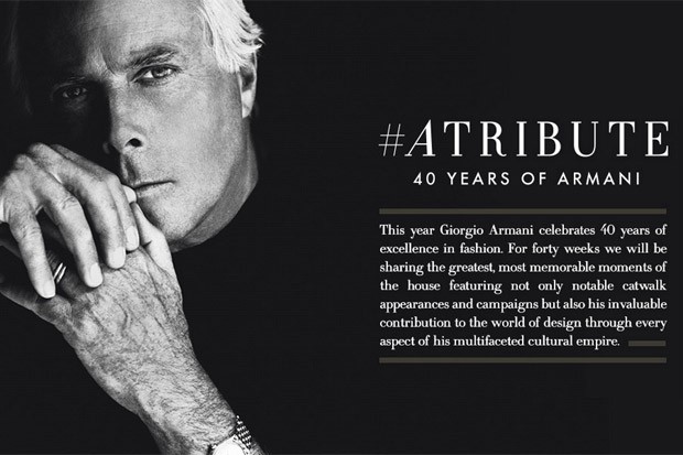 #Atribute comemora os 40 anos da marca Giorgio Armani (Foto: Reprodução)