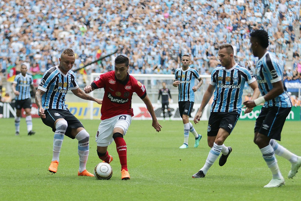 Grêmio venceu Gauchão de 2017 sobre o Brasil de Pelotas — Foto: Jonathan Silva / G.E. Brasil