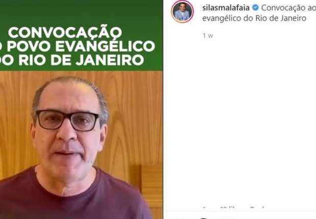 Pastor Silas Malafaia é um dos principais responsáveis por convocar evangélicos para sete de setembro (Foto: Reprodução/Instagram)