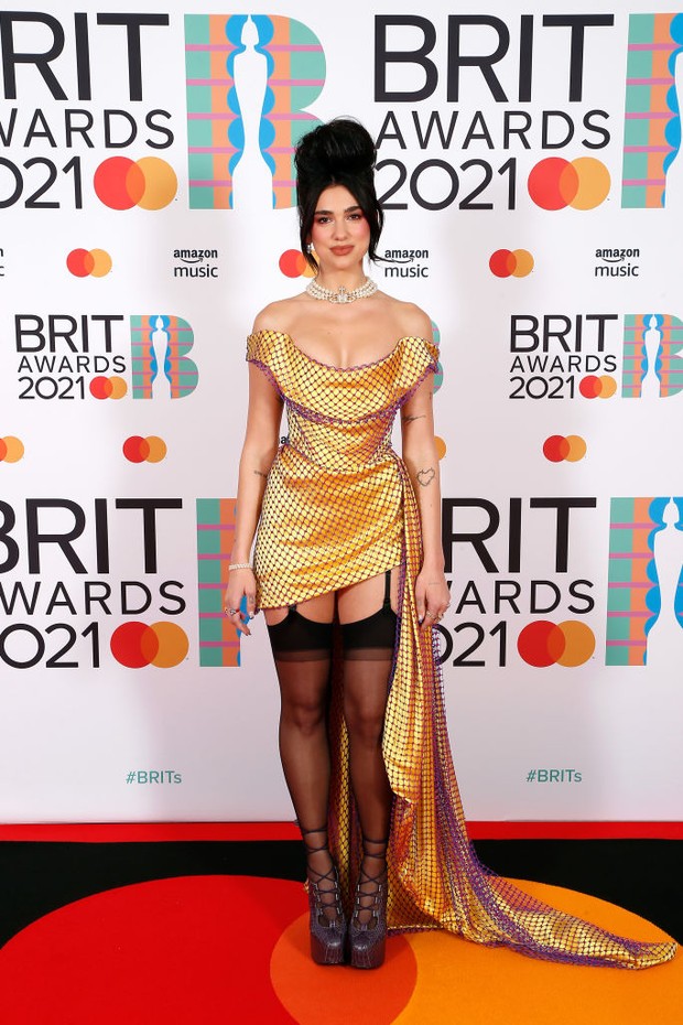 LONDON, ENGLAND - MAY 11: Dua Lipa attends The BRIT Awards 2021 at The O2 Arena on May 11, 2021 in London, England. (Photo by JMEnternational/JMEnternational for BRIT Awards/Getty Images) (Foto: JMEnternational for BRIT Awards/)