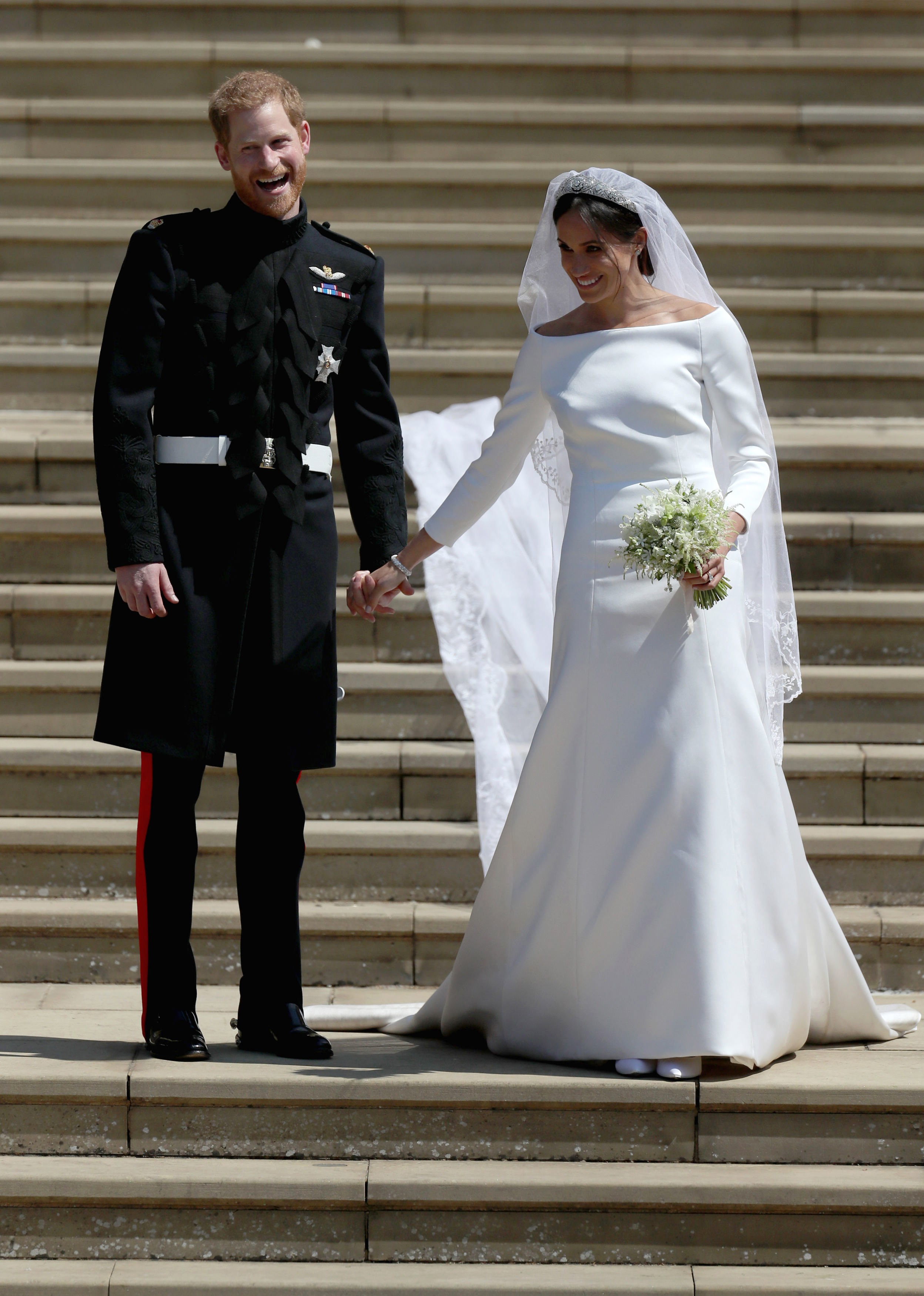 O casamento do Príncipe Harry com a atriz e duquesa Meghan Markle em maio de 2018 (Foto: Getty Images)