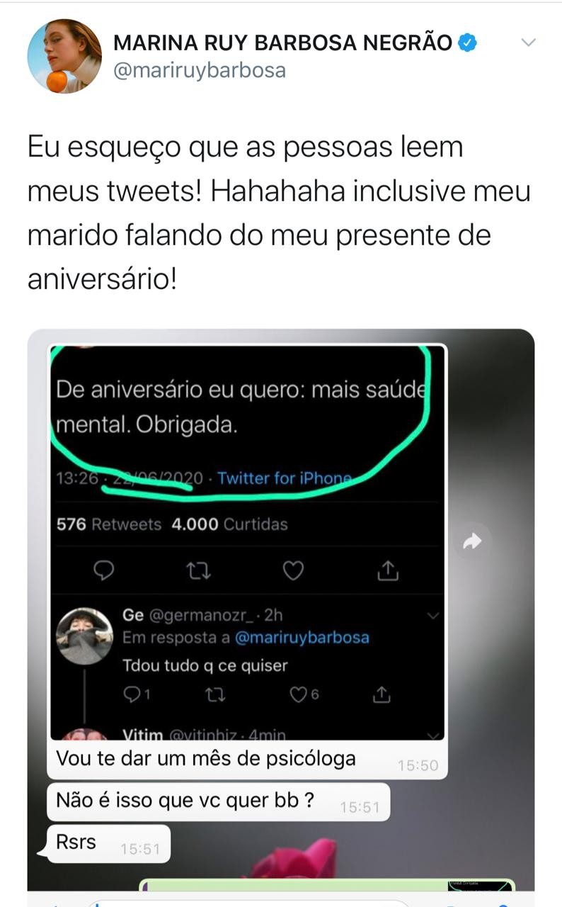 Marina Ruy Barbosa fala sobre seu aniverário no Twitter (Foto: Reprodução/Instagram)