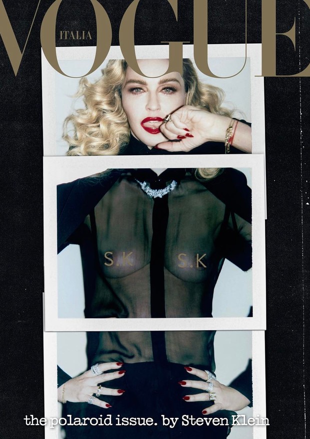 Madonna para Vogue Itália (Foto: Steven Klein/Reprodução)