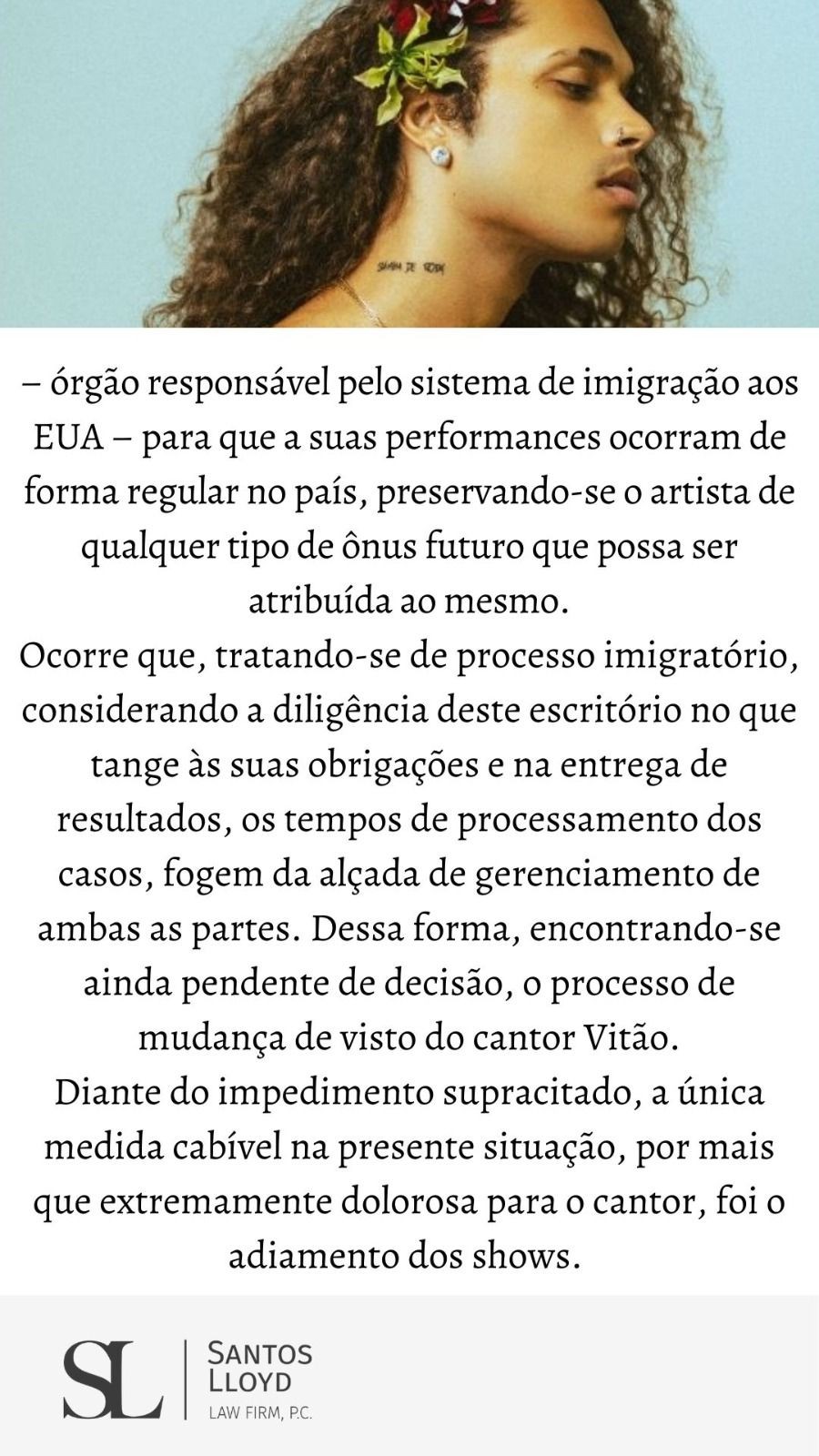 Assessoria de Vitão confirma adiamento de turnê nos EUA por falta de visto (Foto: Reprodução/Instagram)
