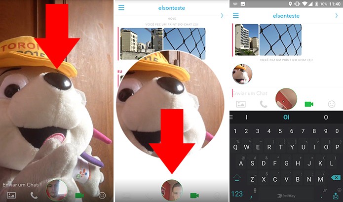 Snapchat pode ter imagem da câmera minimizada facilmente (Foto: Reprodução/Elson de Souza)