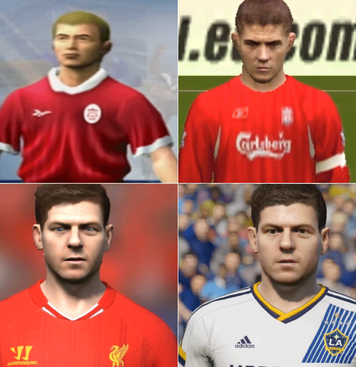 Gerrard: registro do Fifa 2000 mostra bem a evolução dos gráficos (Foto: Reprodução/Thiago Barros)