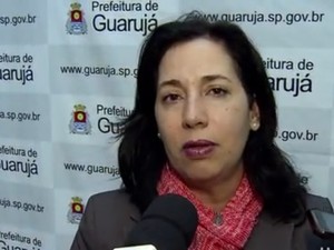 Prefeita de Guarujá fala sobre a greve dos professores (Foto: Reprodução/TV Tribuna)