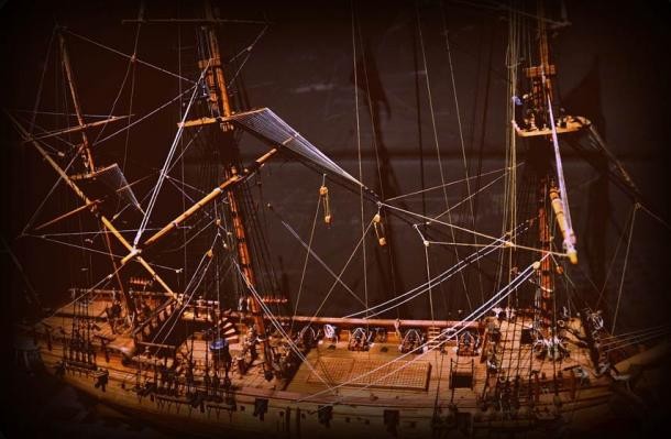 Modelo do navio pirata Whydah, que naufragou no século 18 (Foto: jjsala / CC BY 2.0)