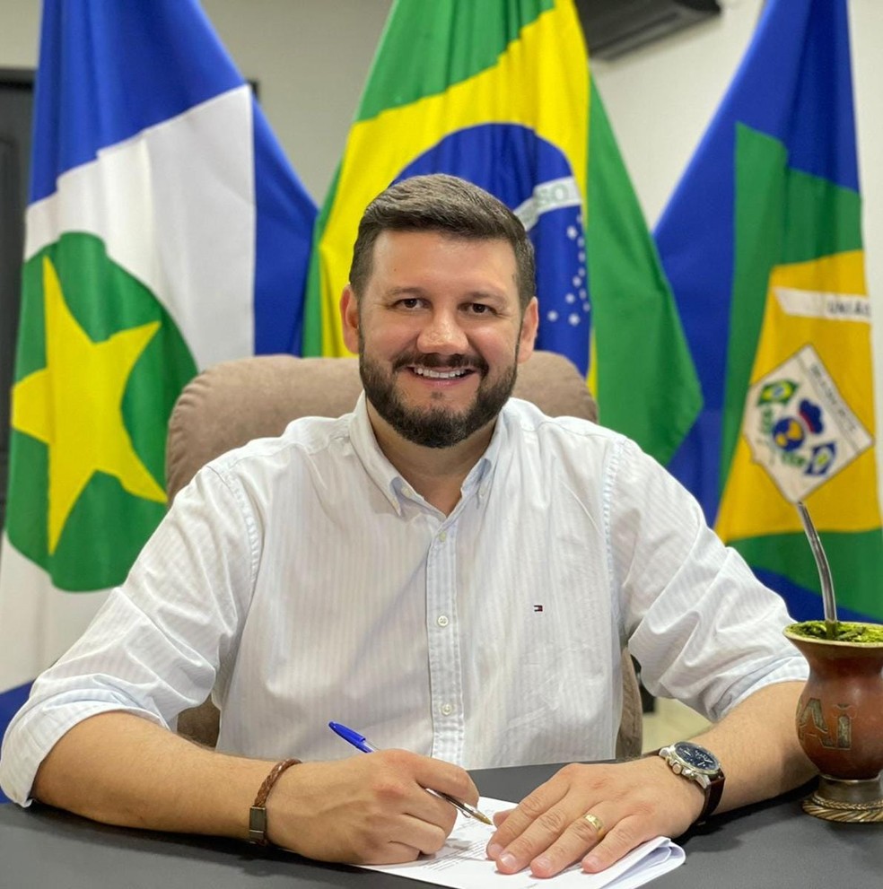 Prefeito de Brasnorte, Edelo Ferrari, afirma que Brasnorte &eacute; o futuro celeiro de Mato Grosso. &mdash; Foto: Prefeitura de Brasnorte - MT