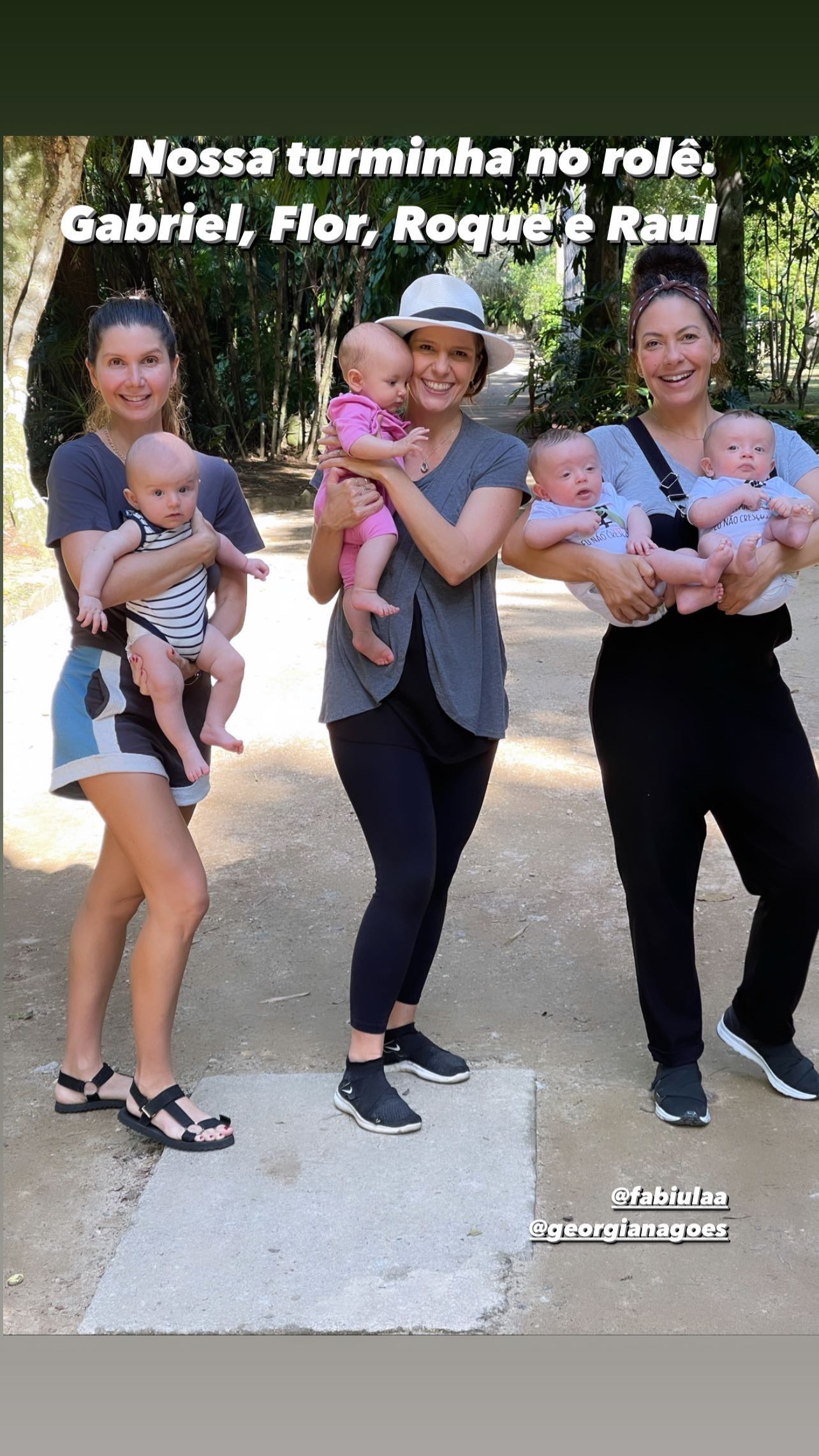Priscila Assum, Georgiana Góes e Fabiula Nascimento com seus bebês (Foto: Reprodução/Instagram)
