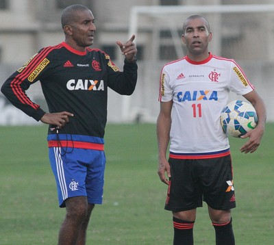 Emerson Sheik e Cristóvão Borges, Flamengo (Foto: Gilvan de Souza / Flamengo)