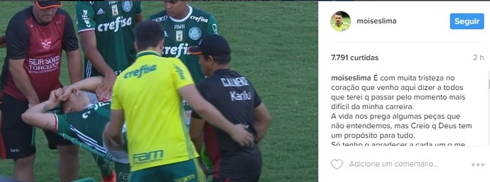 Moisés Palmeiras instagram (Foto: Reprodução)