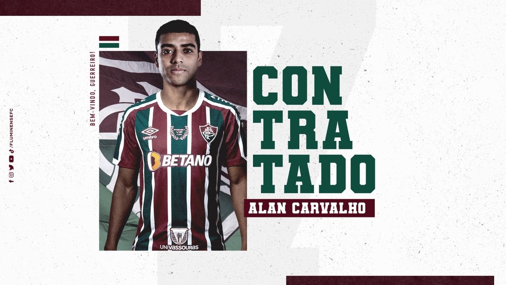 Anúncio de Alan pelo Fluminense — Foto: Divulgação / Fluminense