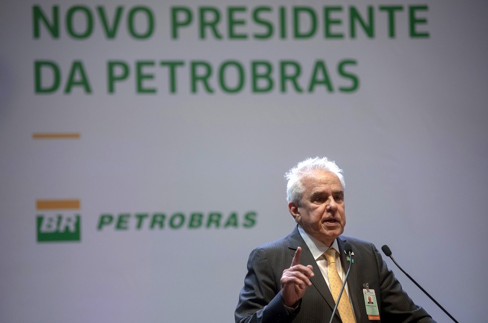 Roberto Castello Branco durante cerimônia de posse como presidente da Petrobras, no Edifício Sede da companhia, no Rio de Janeiro, em janeiro deste ano  — Foto: Mauro Pimentel/AFP