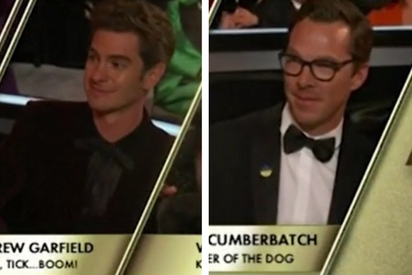 Andrew Garfield e Benedict Cumberbatch reagem à derrota no Oscar (Foto: Reprodução)