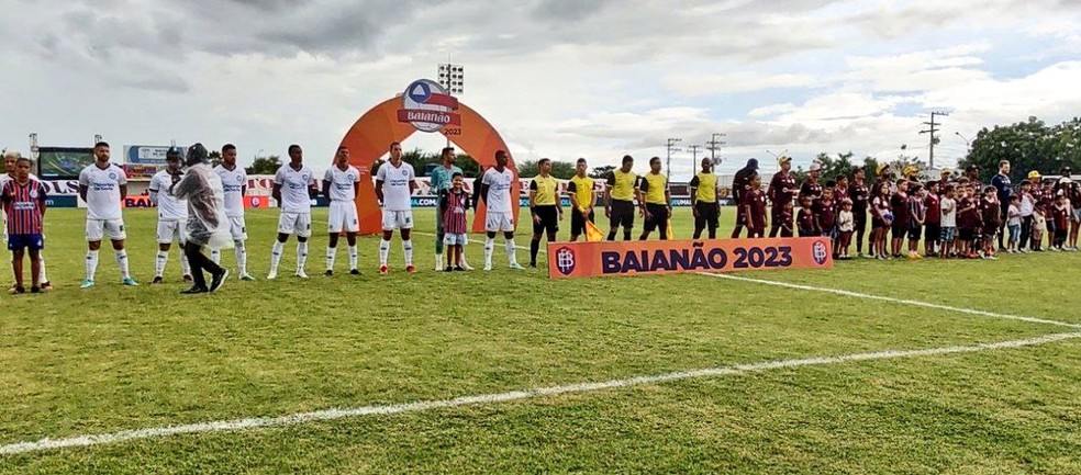 Jacuipense x Bahia, no primeiro jogo da final — Foto: EC Bahia / Divulgação