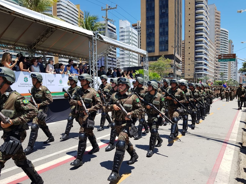Tradicional desfile cívico-militar em Fortaleza é cancelado devido à pandemia de Covid-19 — Foto: José Leomar/SVM