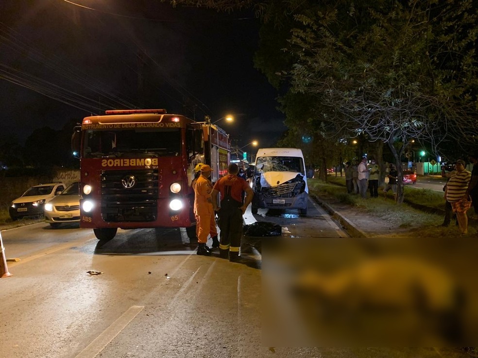 Menino estava montado no cavalo e tentava atravessa a Av. Durval de Góes Monteiro quando foi atingido — Foto: Ragi Torres/ TV Gazeta