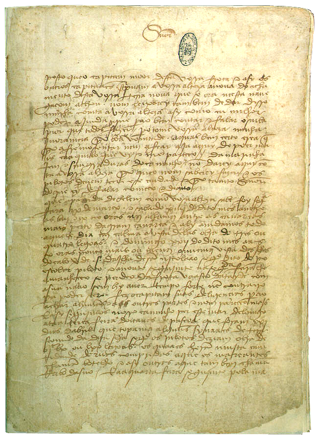 Fac-símile da carta original de Pero Vaz de Caminha (Foto: Wikimedia Commons)