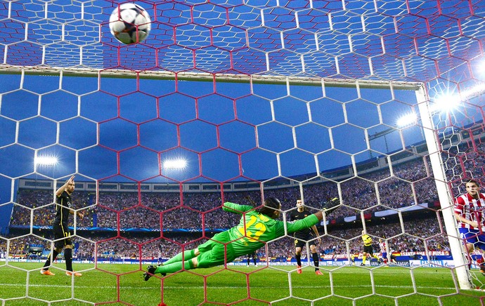 Koke gol Atlético de Madrid e Barcelona Liga (Foto: AFP)